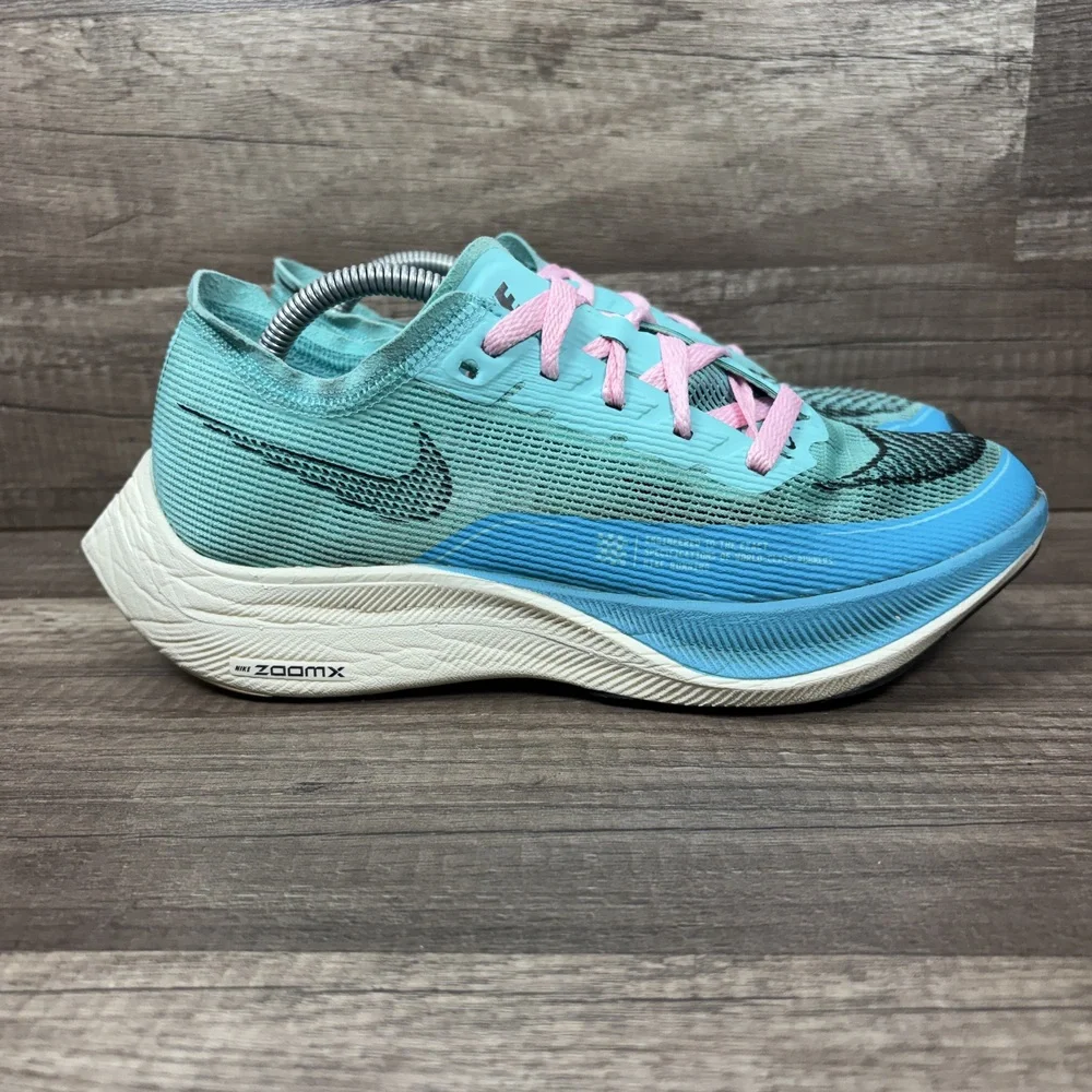 Nike Vaporfly Next% 2 Green Blue Womens US Size 8 CU4123-300 Running Shoes